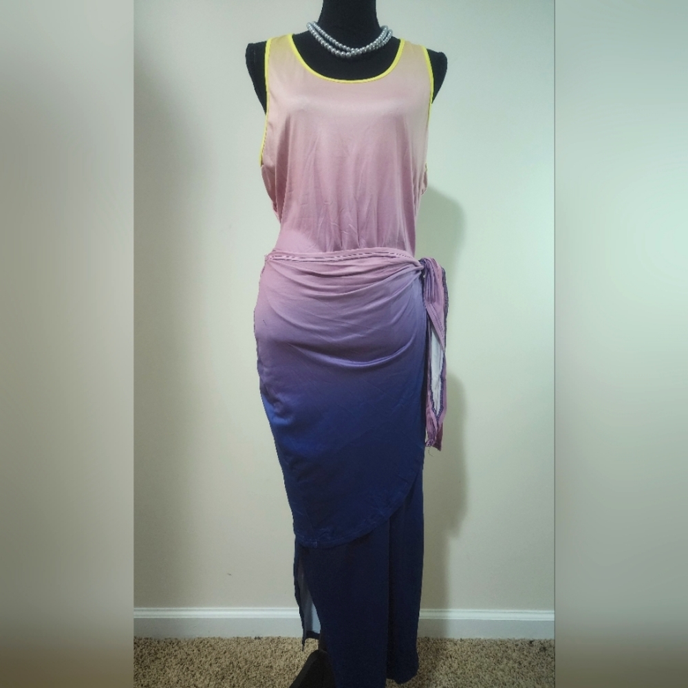 Colorful Wrap Design Bodycon Dress